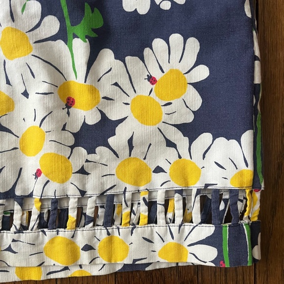 Lilly Pulitzer Floral Daisy Print Navy Mini Skirt Vintage Rare Retired - Picture 3 of 10